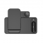 Black White 4-in-1 Folding Fast Charging Wireless Charger for Desktop Mobile Phone Watch iPad  Pen Multi-Use Charging Adapter