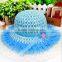 Double lace sun hat for kids cotton children sun visor hat shading straw hat 6colors available