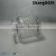610ml Large Clear Glass Candle Holder with Dot Pattern