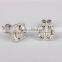 Bright CZ stone silver earring opal stone fashion designer earring