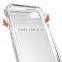 360 full covered Transparent acrylic anti fall protective tpu+pc phone case for iphone 7