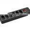 6way Brazil Inmetro power trip socket with switch and fuse