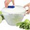 PP+EVA 28*16*12.8 Useful food dehydrator/vegetable dewatering basket and vegetable spinner/salad spinner