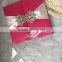 Luxurious & elegant rose silk folio clear acrylic wedding invitations with white ribbons & brooch