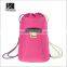wholesale cheap drawstring backpack fashion sport khaki polyester drawstring bag
