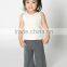 Good quality Pure color cotton Karate Pants for baby girls
