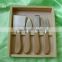 NEW-Cheese knife set in wooden box