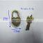 Factory supply heart shaped metal padlock for diary books with high quality