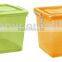 45/90 liter bright clear color box with solid color lid not fabric