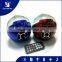 Hot selling mini blue tooth speaker with flash led light and remote control