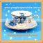 YF27023 ceramic tea cup and saucer with golden rim