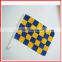 popular and good quality Lattice flag,blue yellow flag,30*45cm car window flag