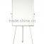 Height adjustable round tubes tripod flip chart magnetic whiteboard with stand for office use