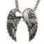 Punk rock 316L stainless steel Angel Wings pendant