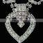 Hot fashion crystal heart shape pendant for party jewelry artificial bride necklace set GJ-085