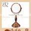 hotel decorative red bronze 3x magnifying round shape compact mirror