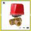 24V AC/DC AC220V 3 way 220V electric brass ball valve BSPP for Fan coil units