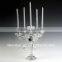 Import India crystal glass candle holder for wedding table decorations