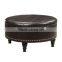 Black PU Round Ottoman OT-798