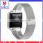 Black Milanese stainless steel watch band for Fitbit blaze