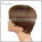 factory price full thin skin cap human hair lace wigs dark brown short silk straight wig