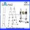 Aluminium double sided telescopic ladder with EN131
