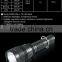 F18 High power Best T6 Police Rechargeable 3.7v rechargeable led flashlight