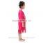 Christmas boutique hot pink tube tassel girl frock 3/4 sleeves fancy baby girl birthday dresses