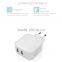 dual usb EU plug trave charger 4.8A for iPhone/iPad and Samsung