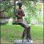 European woman bronze sculpture square garden landscape sculpture
