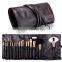 Makeup brush rolling case pouch holder Cosmetic bag organizer Travel portable 18 pockets Cosmetics Brushes leather case                        
                                                Quality Choice
                                                