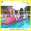trouble inflatable obstacle course withholes, climbing walls and slide,Inflatable water obstacle course for sale