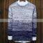 latest high men quality wool gradient autumn pullover sweater, men fashion round neck sweater pullover wholesale