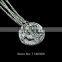 2 Piece Cute Couple Necklace Women Men Crystal Silver Deer Pendant Jewelry