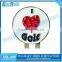 Double flower metal golf cap clips