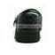 Customized Girls Black Microfiber Leather Students School Shoes with Buckle Strap