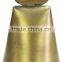 Cow bell in plated or painted color surface with logo and strap attached for hunting