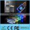 free samples 3D customized logo crystal glass usb flash drive with led light
