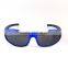 Blue half frame sunglasses, its leg with the cross