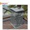 Black With Ashtray Metal Outdoor Dustbin