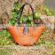 New Fashion Cheap Straw Bamboo Handle Beach Bag