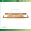 DT003/Bathtub Caddy Tray with Extending Sides - Bamboo Wood - Reading Rack Kindle/Book Holder - iPad / iPhone Holder