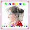 PE full over printed rain bonnet, waterproof rain hat