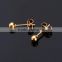 Fashion Women Fashion Jewelry gold plated 5m 4m Gloss Bead Stud Earrings