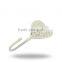 Designer Red Three Heart Hook Metal Finish