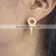 Hotselling Necklace Set Gold Tone Stainless Steel Necklace Earrings Set
