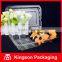 Clear Square Cookie Container, Hinged Lid Cookie Container