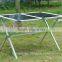 Outsunny Roll Up Top Aluminum Camp Portable Camping Picnic Table w/ Carrying Bag - 45" x 28" - Black