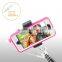 Twist And Lock Extendable 3.5mm Wired Selfie Stick W/ Clip Holder For Mobile Phones