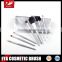 7-piece promotional silver cosmetic brush set with silver bag